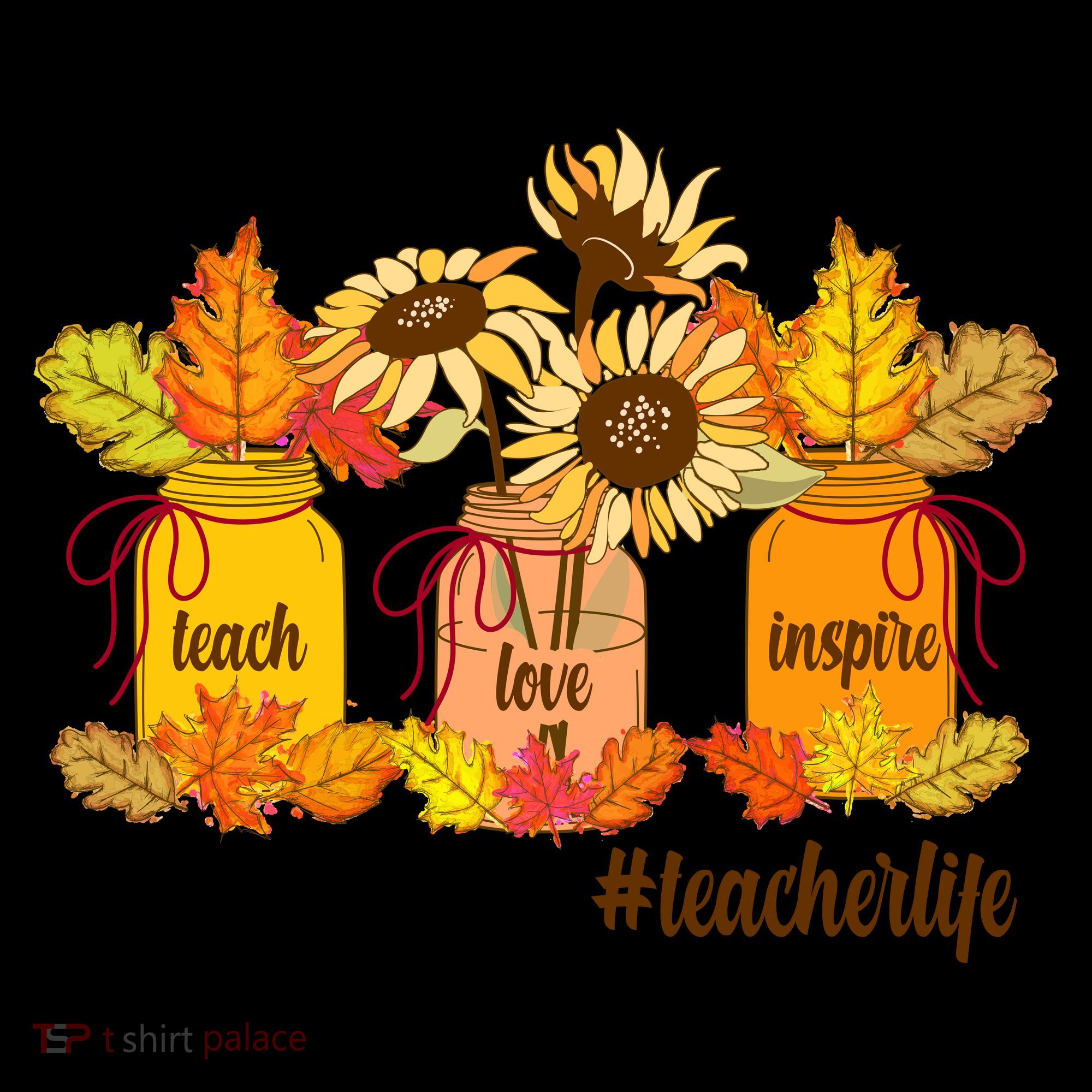 Teach Love Inspire Teacher Life Autumn season Coffee Mug