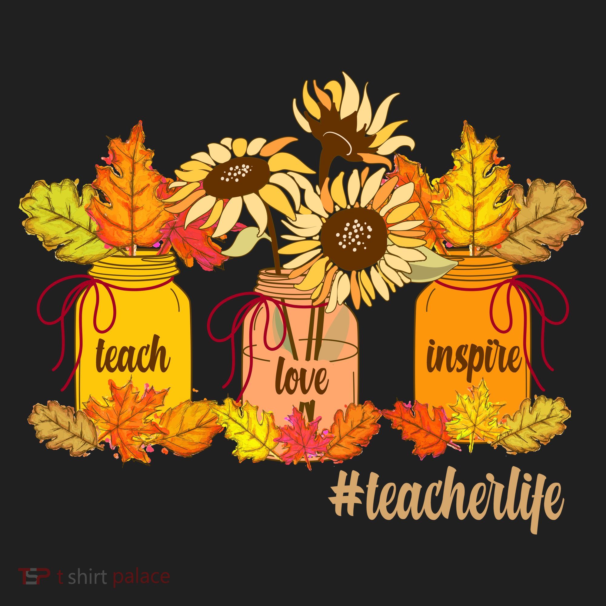 Teach Love Inspire Teacher Life Autumn season Hat