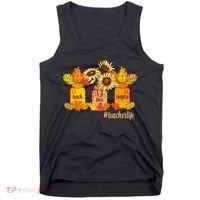 Teach Love Inspire Teacher Life Autumn season Tank Top thumb 0