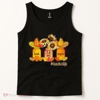 Teach Love Inspire Teacher Life Autumn season Tank Top thumb 2