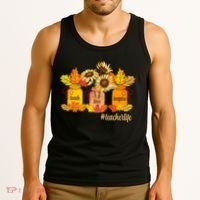 Teach Love Inspire Teacher Life Autumn season Tank Top thumb 3