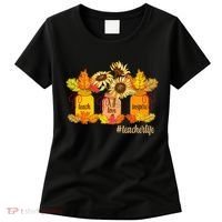 Teach Love Inspire Teacher Life Autumn season Women's T-Shirt thumb 0