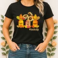 Teach Love Inspire Teacher Life Autumn season Women's T-Shirt thumb 2