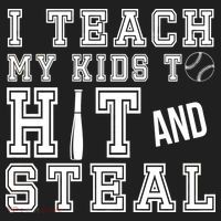 Teach My Kids To Hit And Steal Baseball Beanie thumb 2