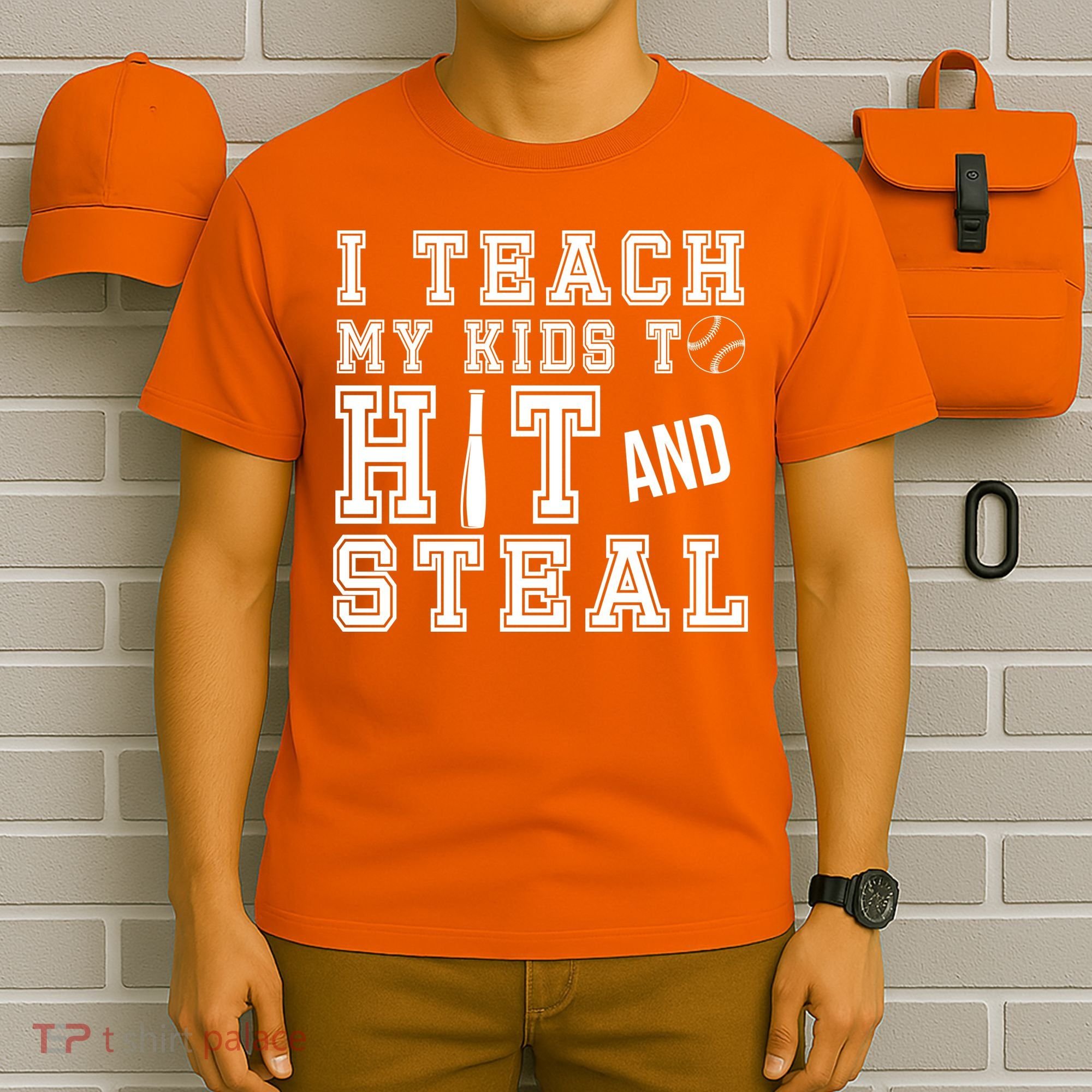 Teach My Kids To Hit And Steal Baseball T-Shirt