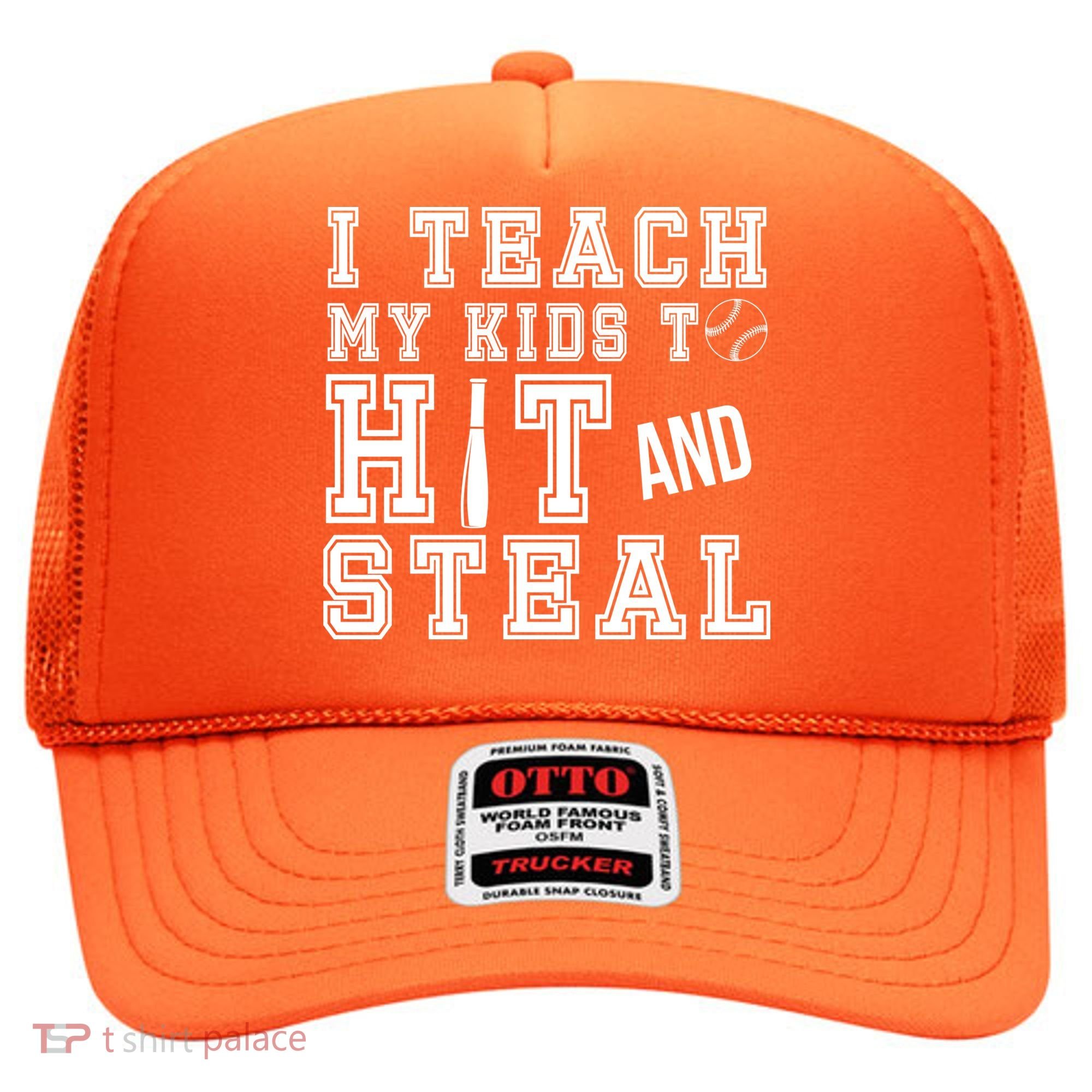 Teach My Kids To Hit And Steal Baseball Hat