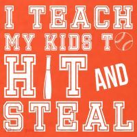 Teach My Kids To Hit And Steal Baseball Visor thumb 3