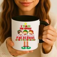 Teach The Cutest Elves Christmas Preschool Teacher Coffee Mug thumb 3