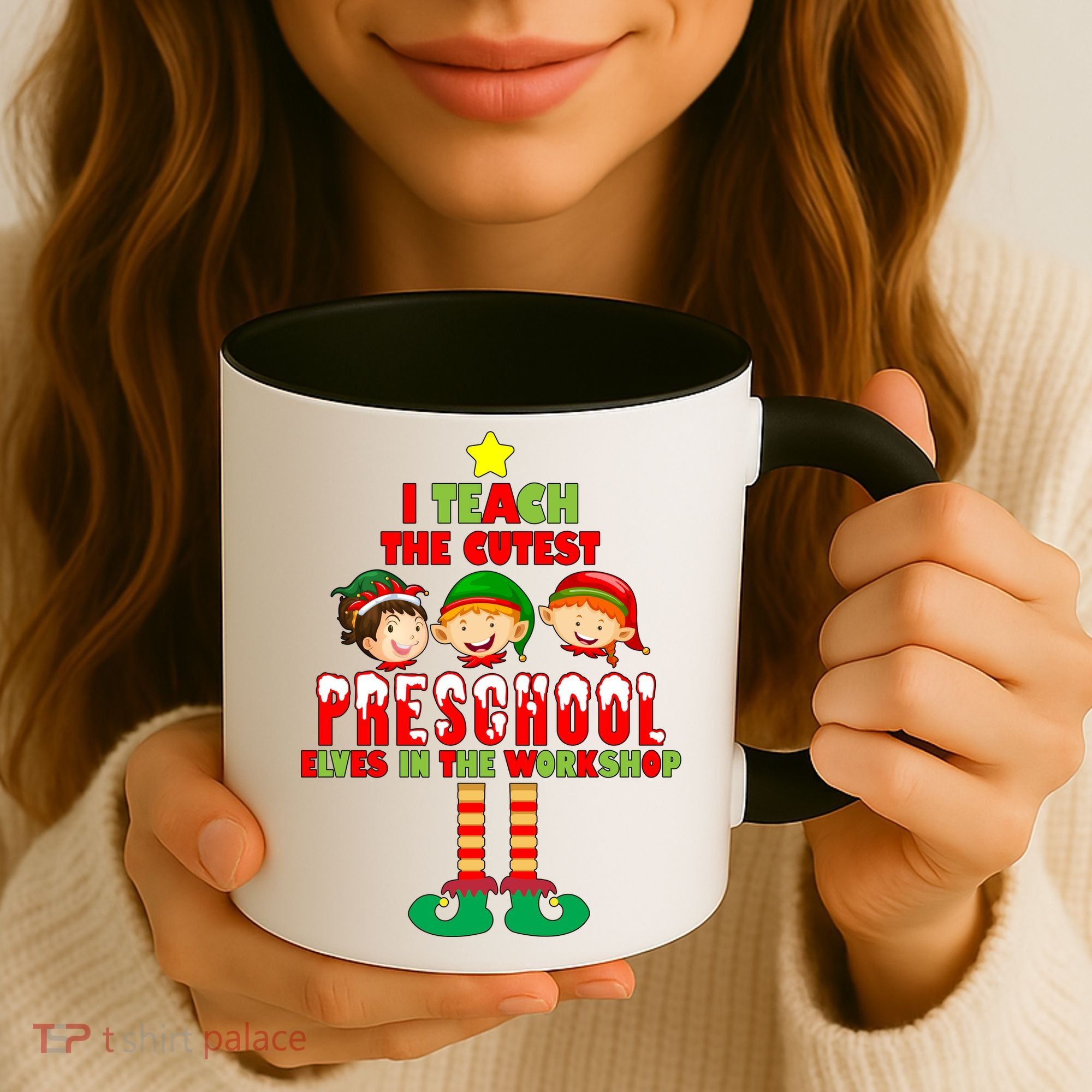 Teach The Cutest Elves Christmas Preschool Teacher Coffee Mug