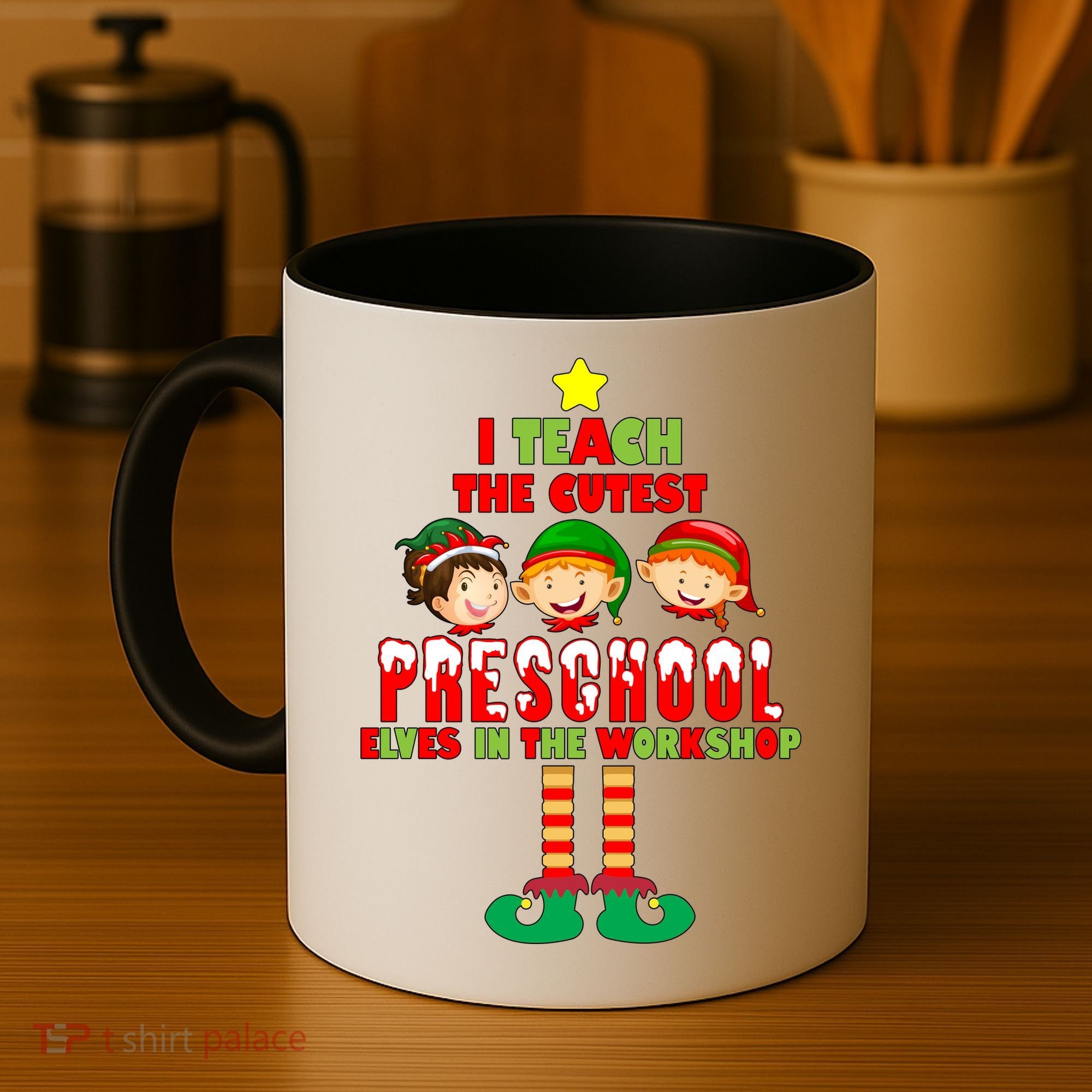 Teach The Cutest Elves Christmas Preschool Teacher Coffee Mug