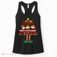 Teach The Cutest Elves Christmas Preschool Teacher Women's Tank Top thumb 0