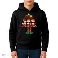 Teach The Cutest Elves Christmas Preschool Teacher Kids Hoodie thumb 4