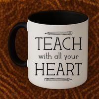 Teach With All Your Heart Coffee Mug thumb 2