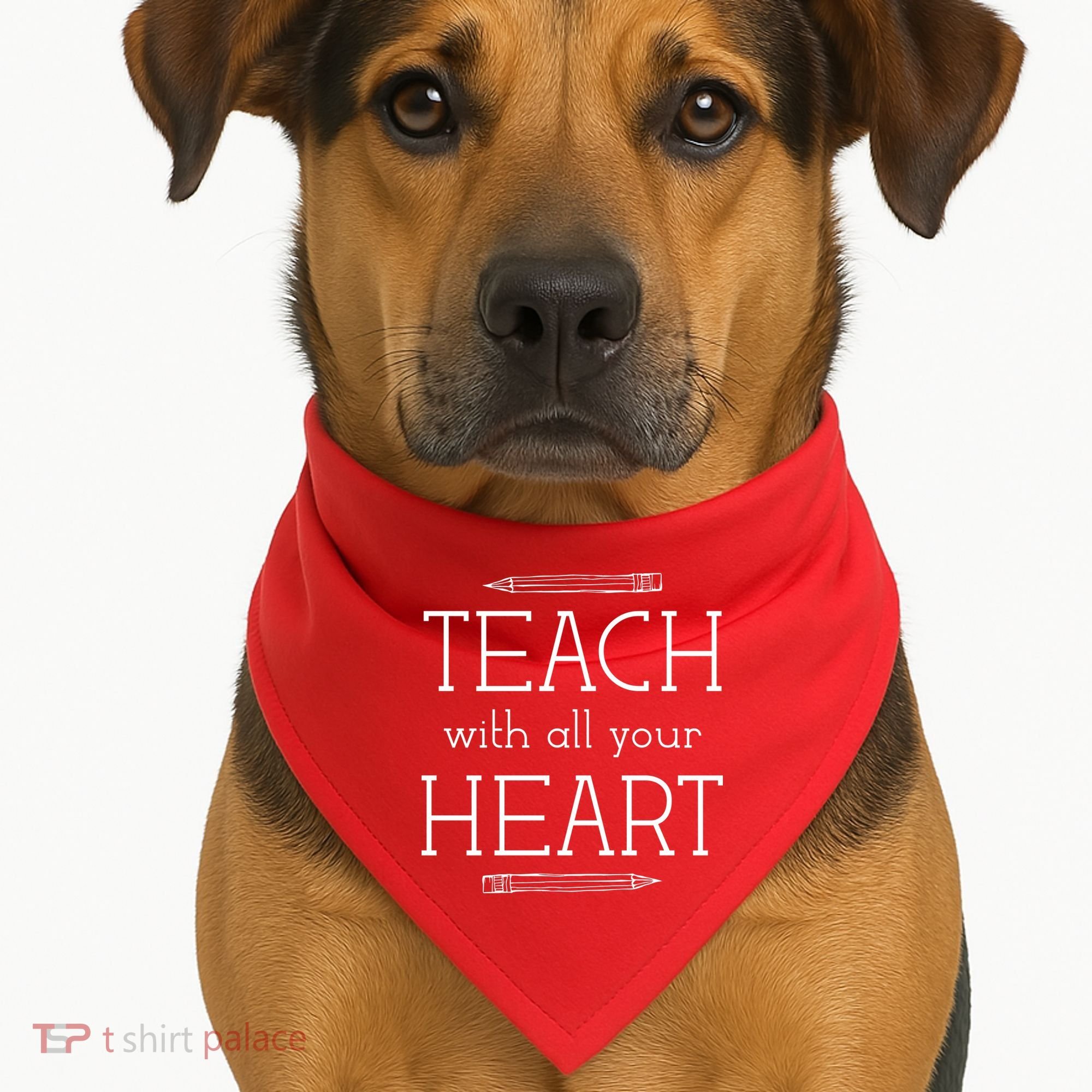 Teach With All Your Heart USA-Made Doggie Bandana