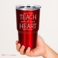 Teach With All Your Heart Tumbler thumb 2