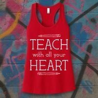 Teach With All Your Heart Women's Tank Top thumb 3