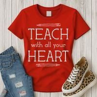 Teach With All Your Heart Women's T-Shirt thumb 3
