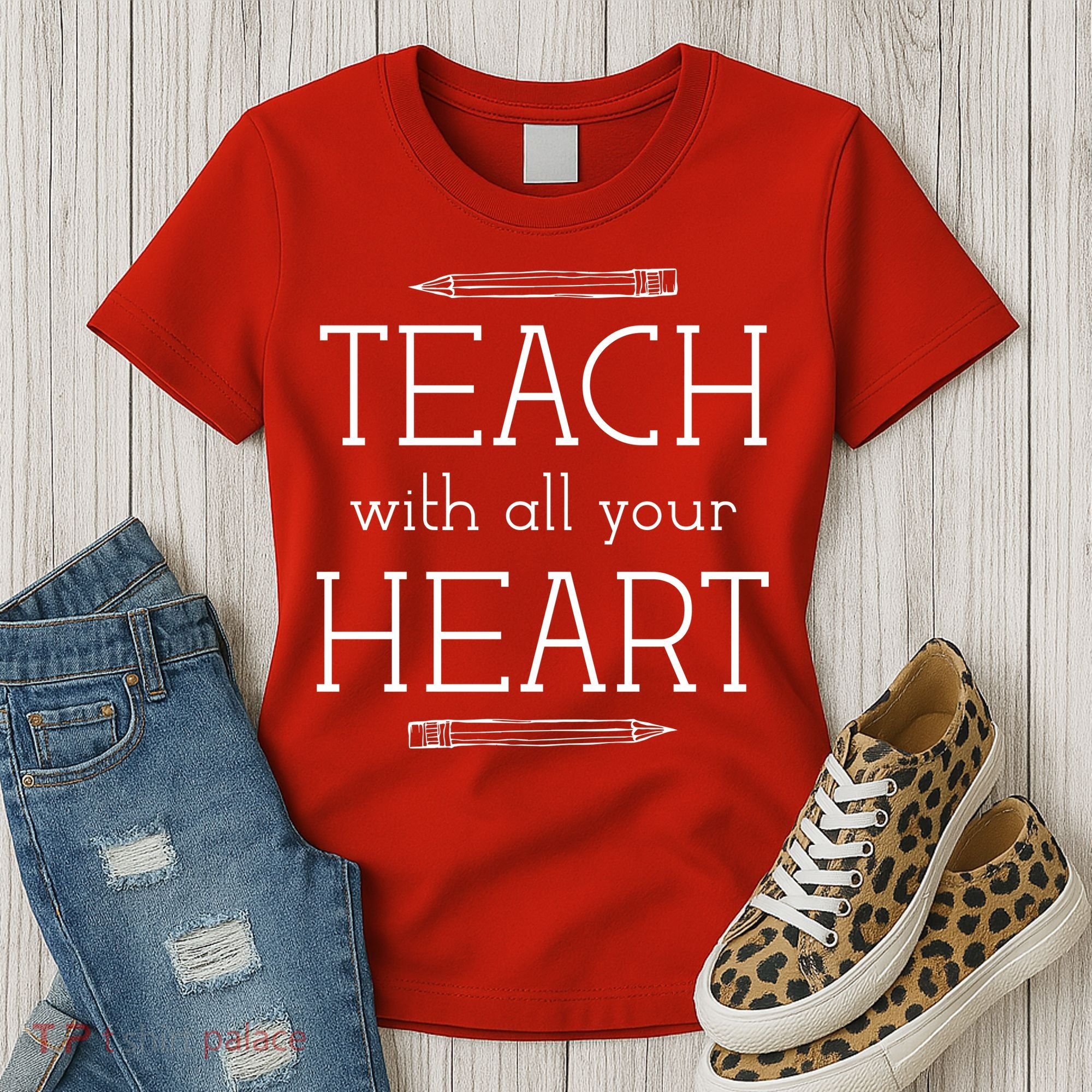 Teach With All Your Heart Women's T-Shirt