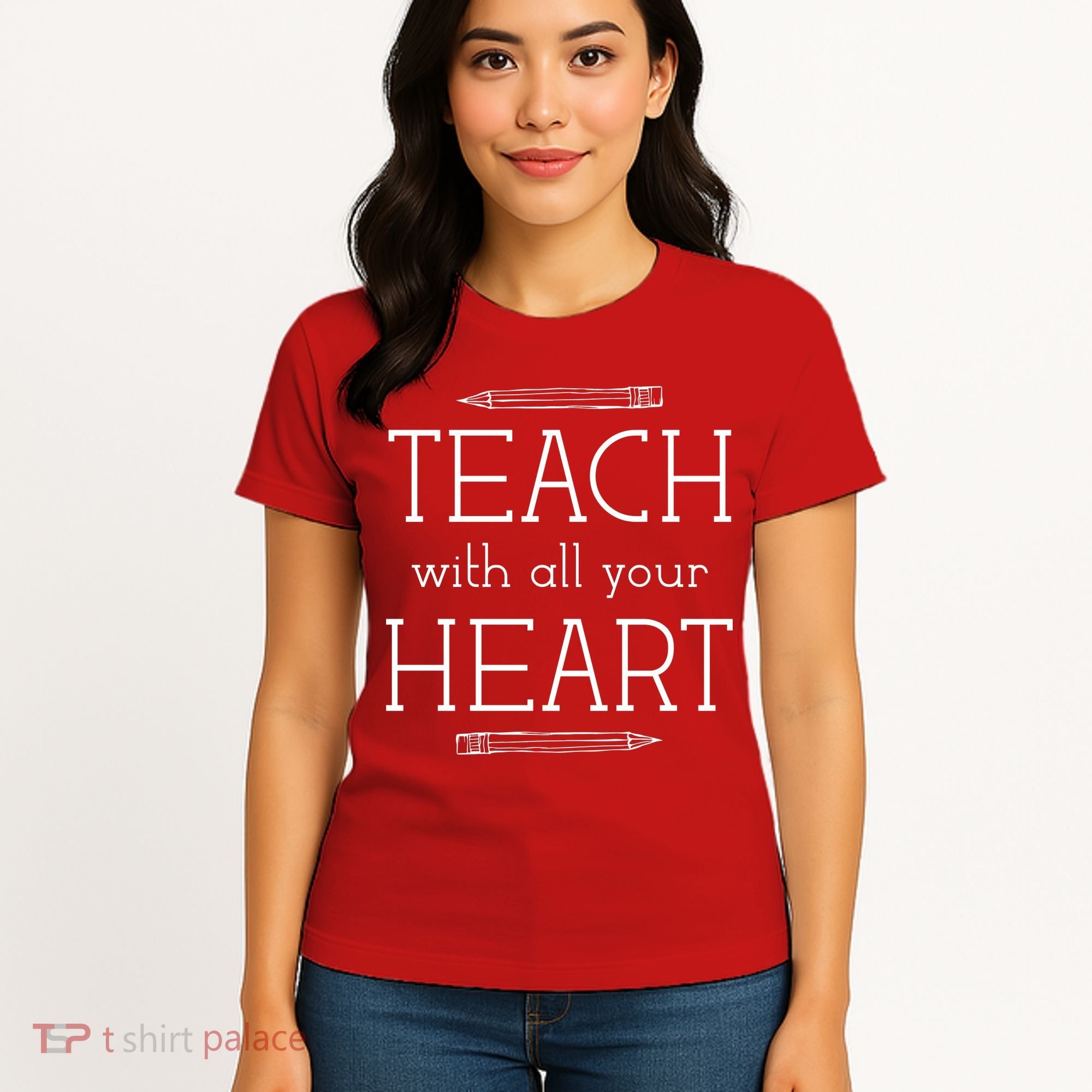 Teach With All Your Heart Women's T-Shirt