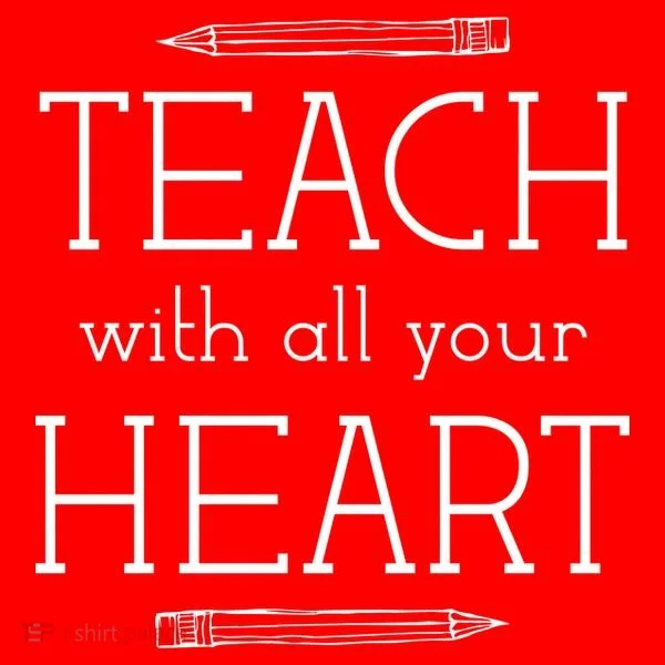 Teach With All Your Heart Kids Long Sleeve Shirt