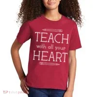 Teach With All Your Heart Kids T-Shirt thumb 2