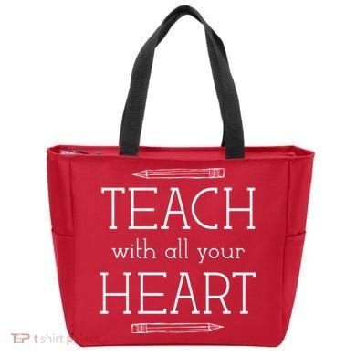 Teach With All Your Heart Tote Bag