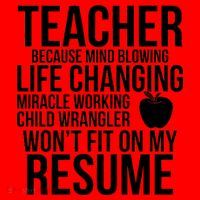 Teacher Because Life Changing Miracle Working Child Wrangler Resume Santa Hat thumb 1