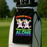 Teacher Besties Golf Towel thumb 2