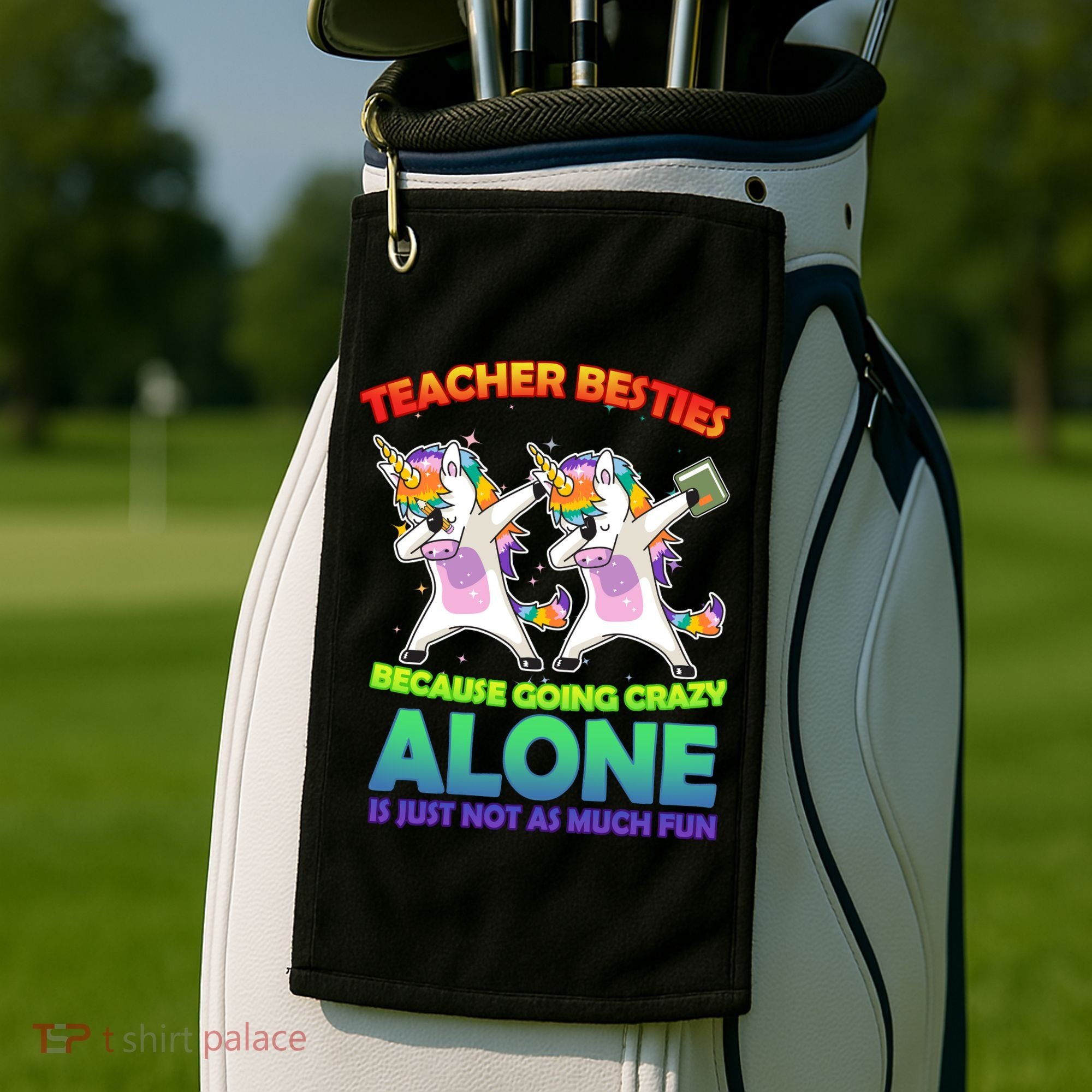 Teacher Besties Golf Towel