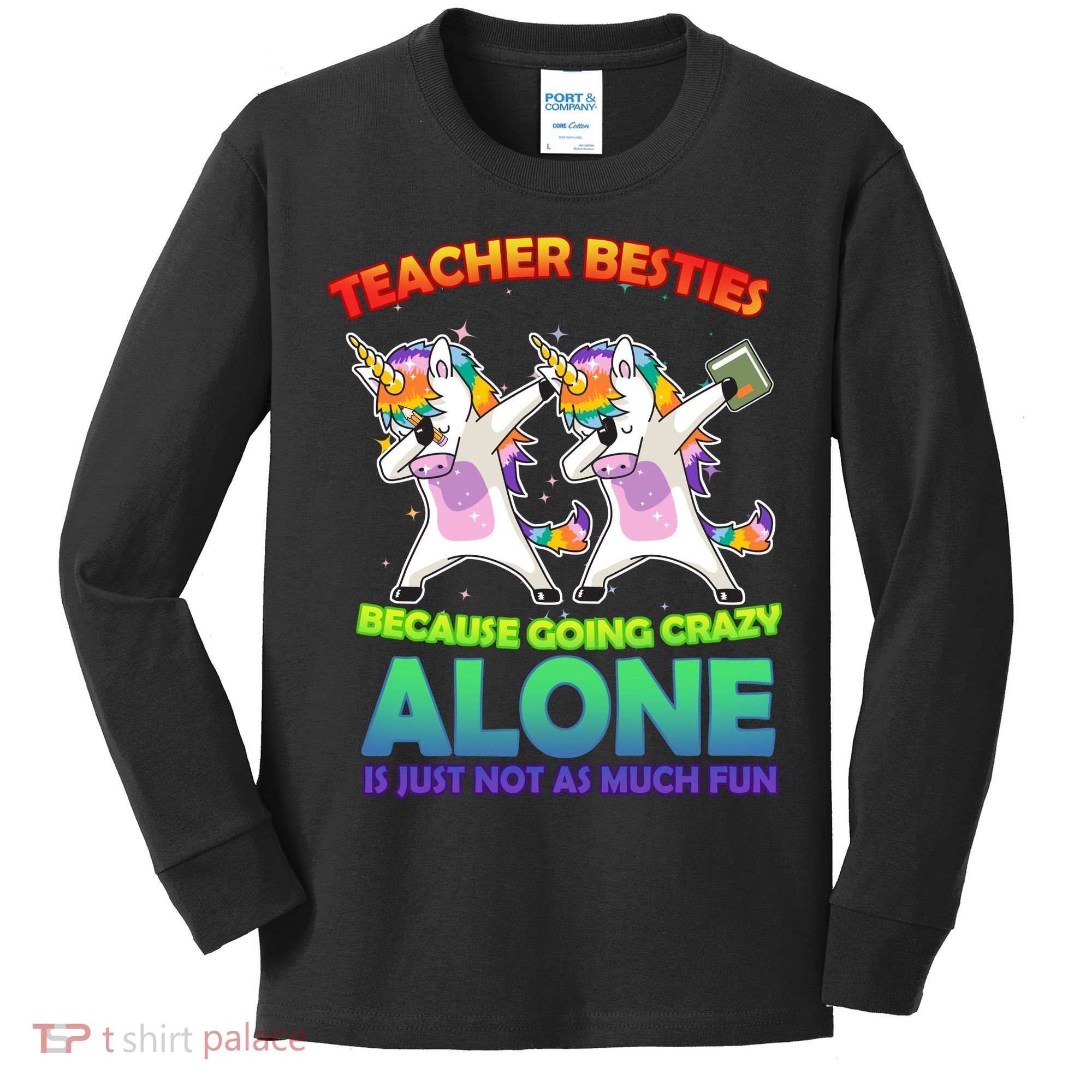 Teacher Besties Kids Long Sleeve Shirt