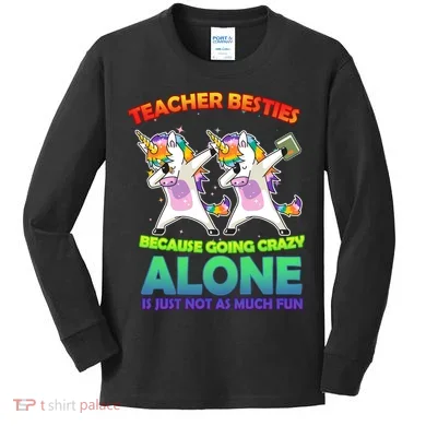 Teacher Besties Kids Long Sleeve Shirt