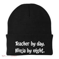 Teacher By Day Ninja By Night Beanie thumb 0