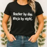 Teacher By Day Ninja By Night Women's T-Shirt thumb 2