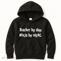 Teacher By Day Ninja By Night Kids Hoodie thumb 0