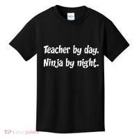 Teacher By Day Ninja By Night Kids T-Shirt thumb 0