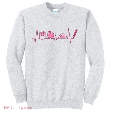 Teacher Heartbeat Sweatshirt