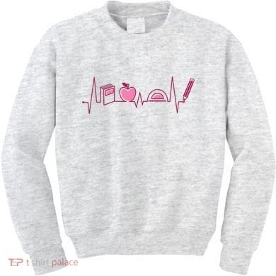 Teacher Heartbeat Kids Sweatshirt