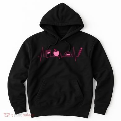 Teacher Heartbeat Hoodie