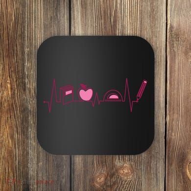 Teacher Heartbeat Coaster