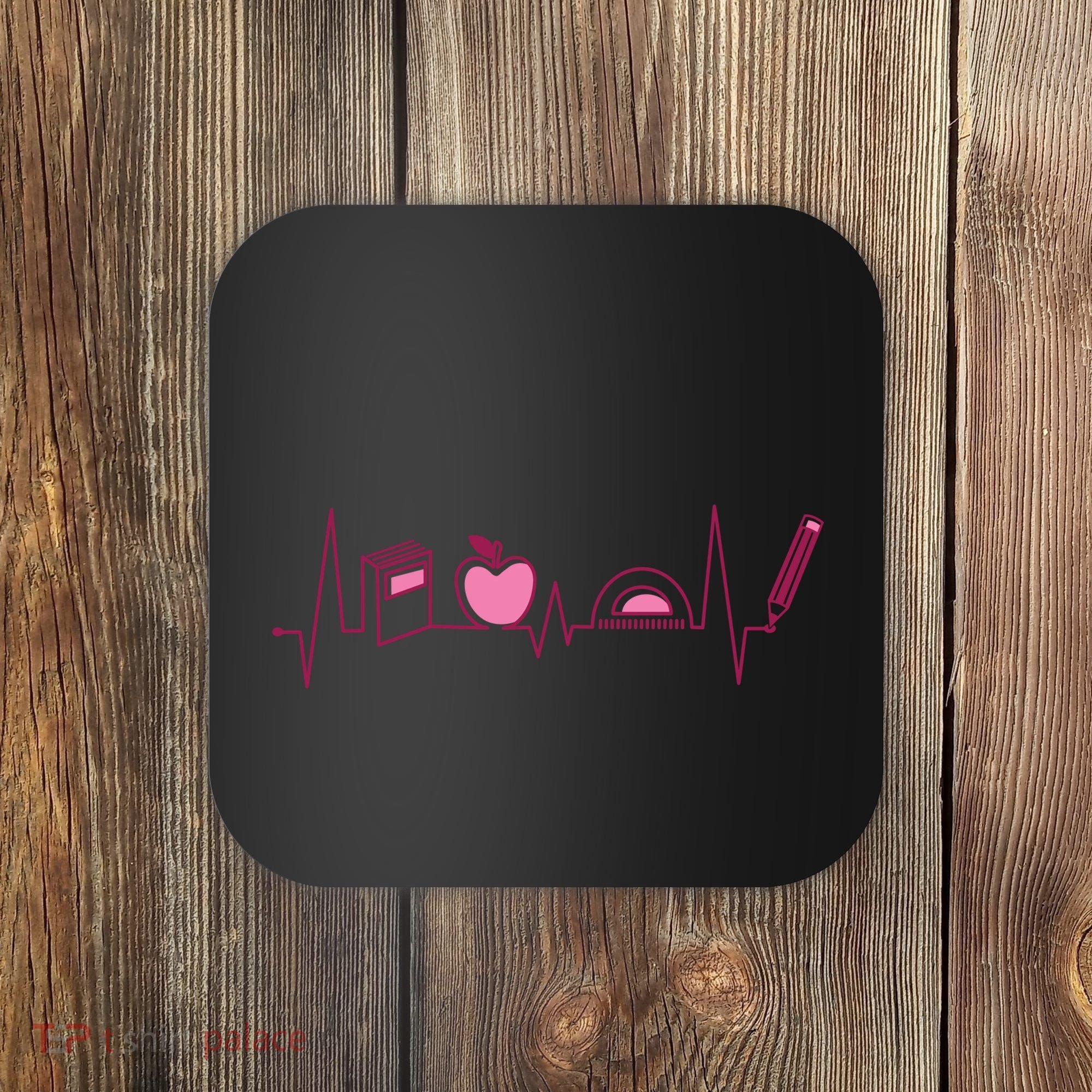Teacher Heartbeat Coaster