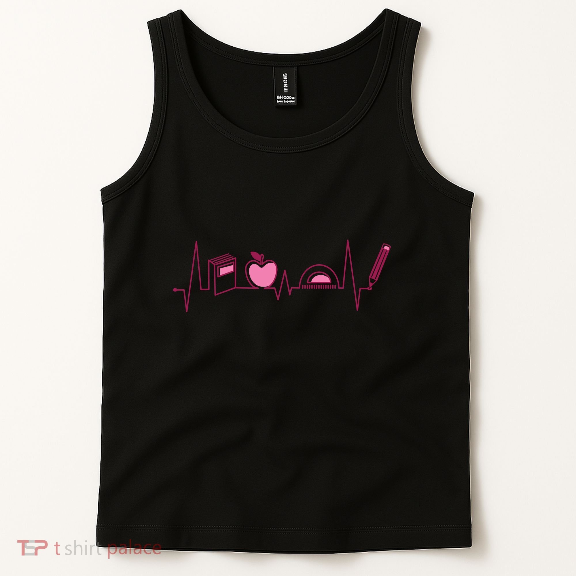 Teacher Heartbeat Tank Top