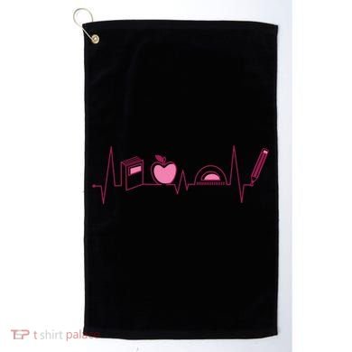 Teacher Heartbeat Golf Towel