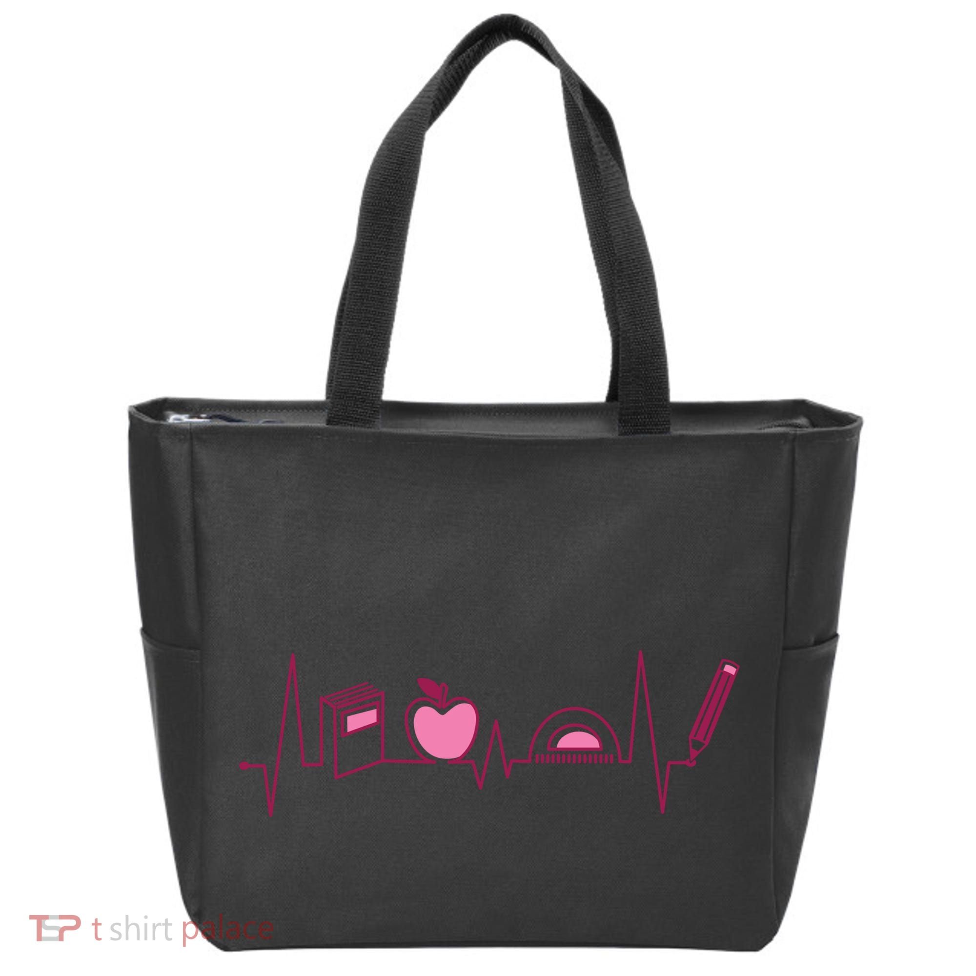 Teacher Heartbeat Tote Bag