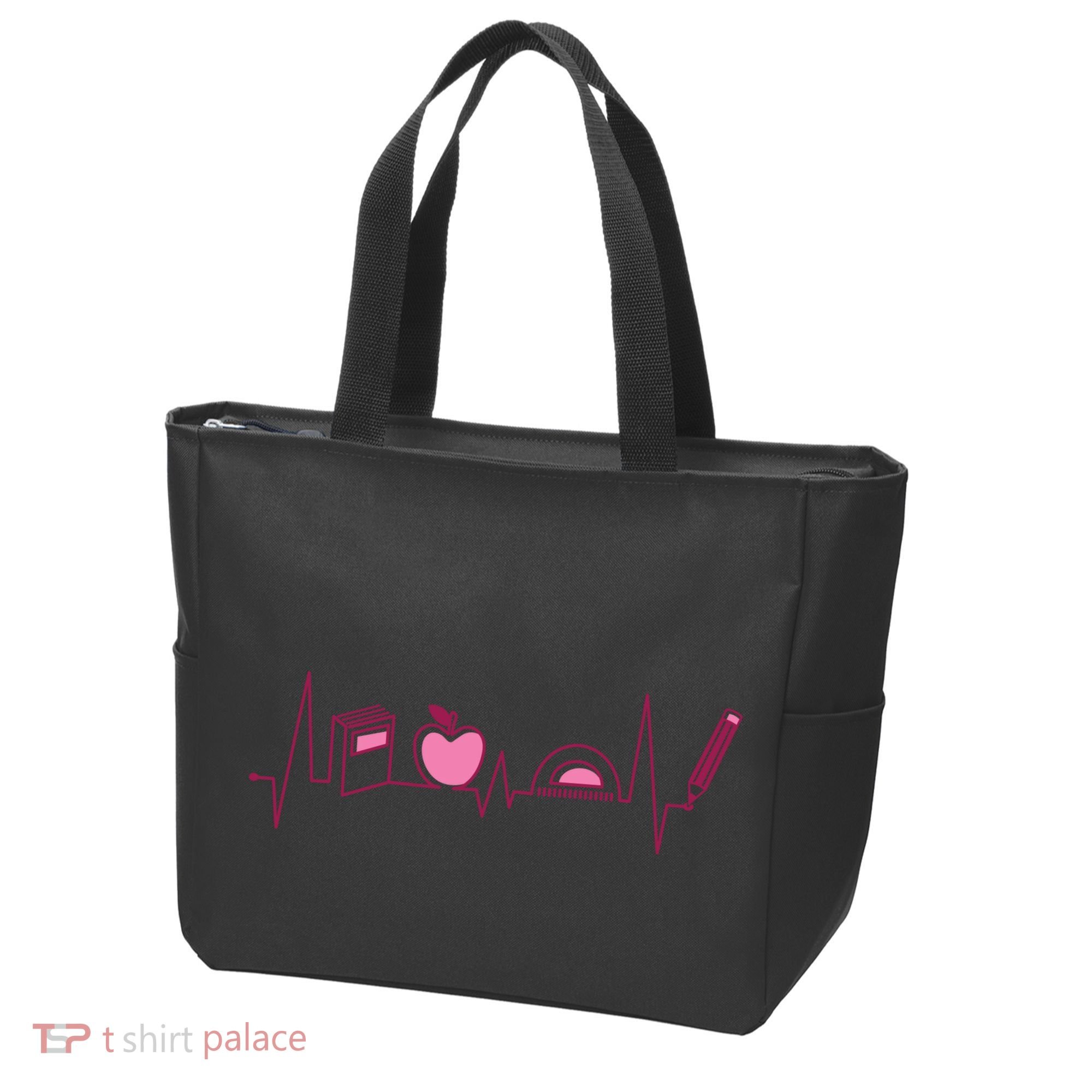 Teacher Heartbeat Tote Bag