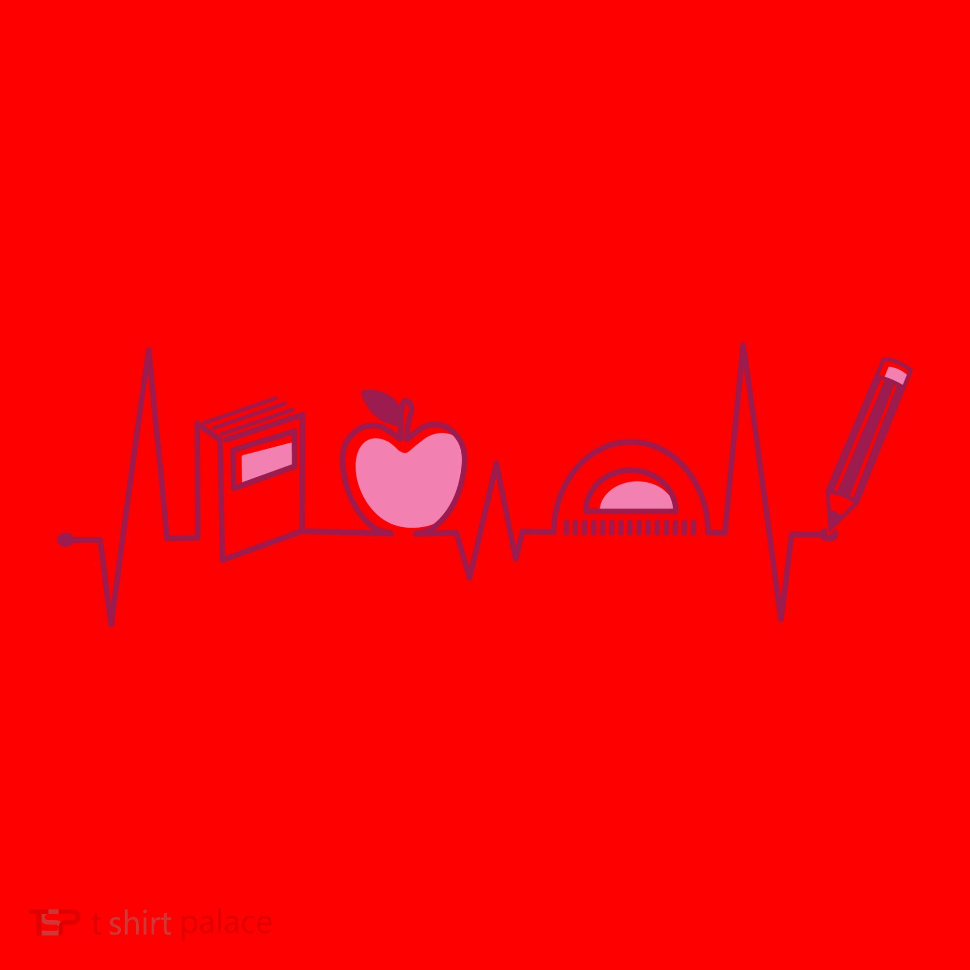 Teacher Heartbeat Santa Hat