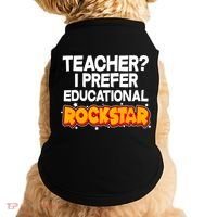 Teacher? I Prefer Educational Rockstar Doggie Tank thumb 0