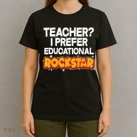 Teacher? I Prefer Educational Rockstar T-Shirt thumb 4