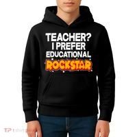 Teacher? I Prefer Educational Rockstar Kids Hoodie thumb 4