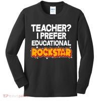 Teacher? I Prefer Educational Rockstar Kids Long Sleeve Shirt thumb 0