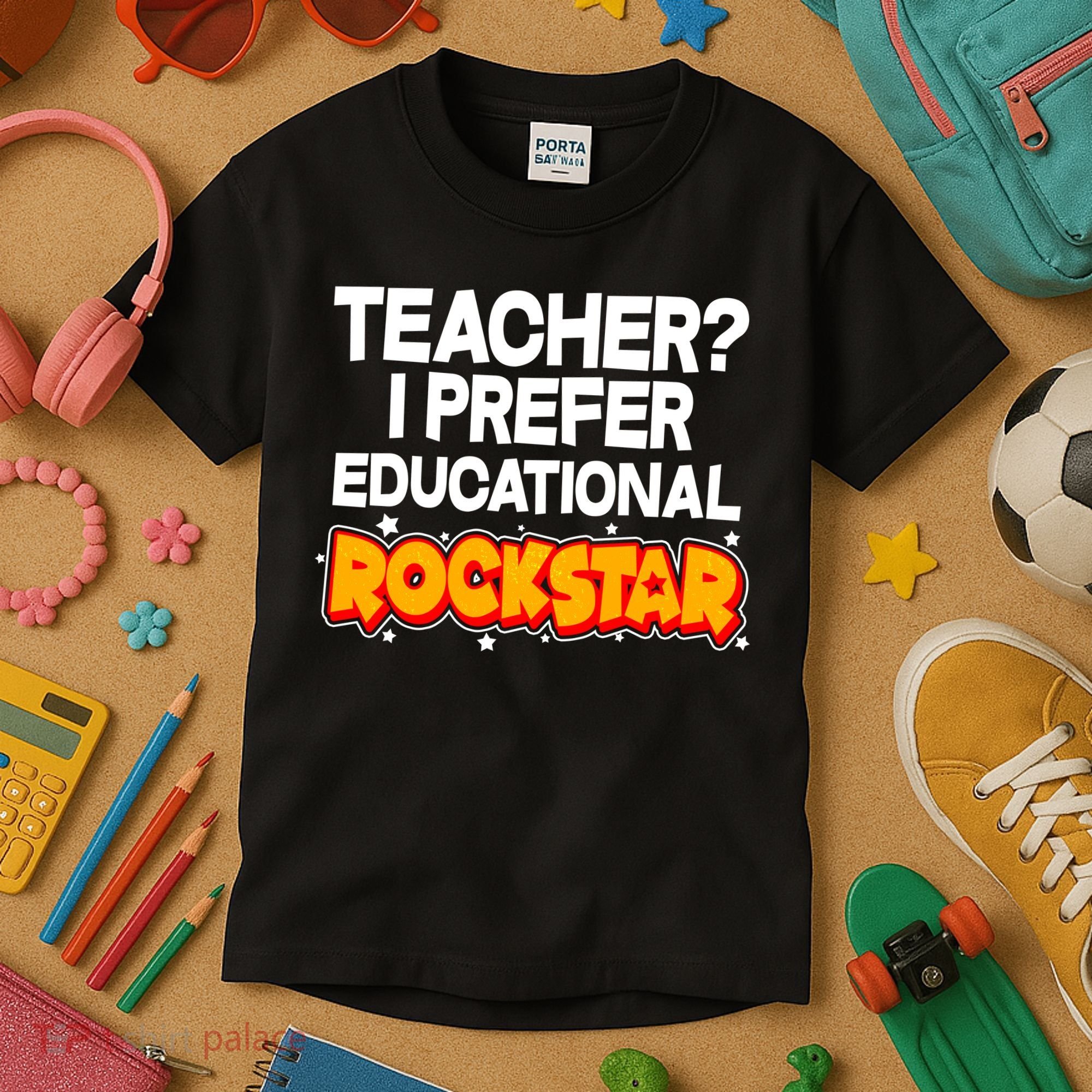 Teacher? I Prefer Educational Rockstar Kids T-Shirt